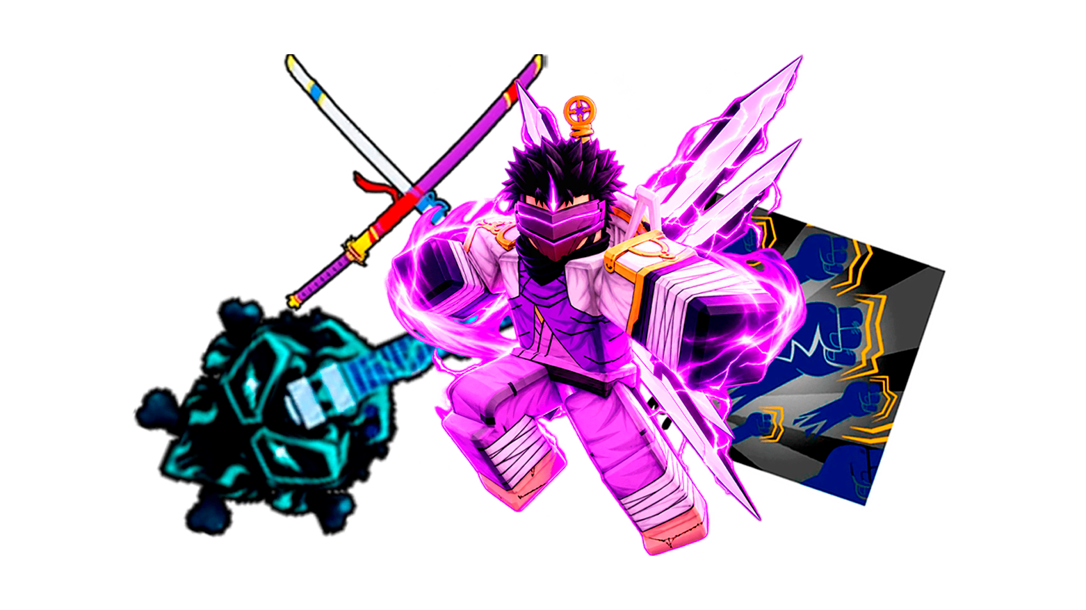Cyborg V4 Full Gear + Skull Guitar + Cursed Dual Katana (CDK) + Godhuman + Level Máximo