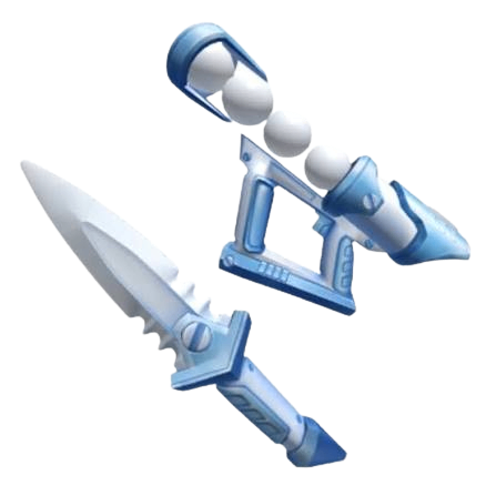 [☃️] - Set Snow (Snow Dagger + Snowcannon) - Murder Mystery 2