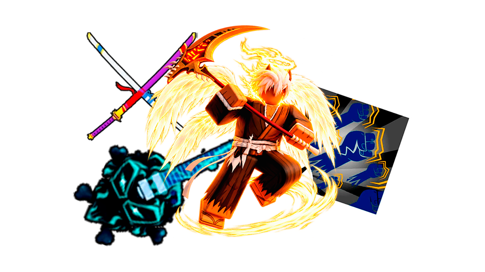 Angel V4 Full Gear + Skull Guitar + Cursed Dual Katana (CDK) + Godhuman + Level Máximo