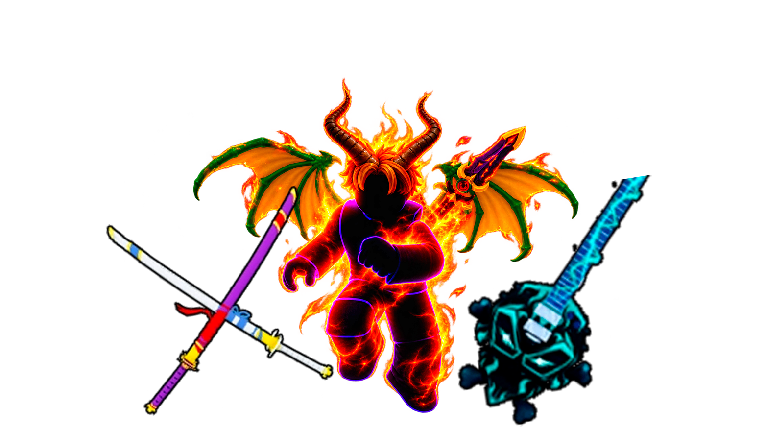 Draco V4 Full Gear + Skull Guitar + Cursed Dual Katana (CDK) + Godhuman + Level Máximo