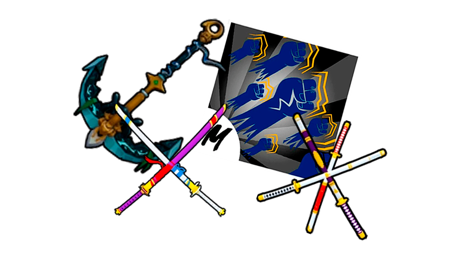 Shark Anchor + True Triple Katana (TTK) + Cursed Dual Katana (CDK) + Godhuman + Level Máximo